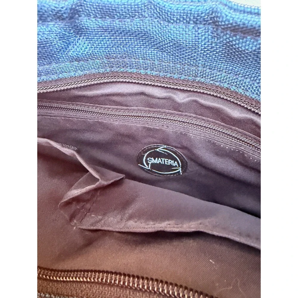 Smateria‎ Blue Recycled Net Mesh Tote Bag Crossbody Sustainable Shoulder Bag